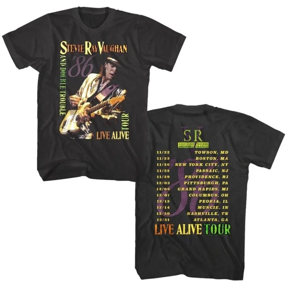 Stevie Ray Vaughan  Double Trouble LIVE ALIVE Tour 1986 T Shirt_37_11zon 98